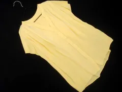 nano universe ナノユニバース フレンチスリーブ ブラウス シャツ size36/黄 ■◆ レディース