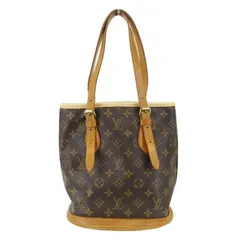 Louis Vuitton ルイヴィトン トートバッグ M42238 モノグラム バケットPM フランス製 ハンドバッグ レディース ブラウン   24005336