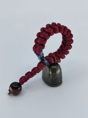 【Φ40.0mm LLサイズ】自転車用ベル(熊鈴)トレンディベル【えんじ×レッドタイガーアイ】No.177