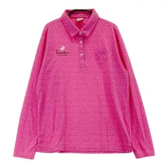 サイズ：LL PARADISO パラディーゾ  長袖ポロシャツ 総柄 ピンク系 [240101446344] ゴルフウェア レディース ストスト