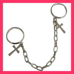 ★スタッフおすすめ★【在庫限り】 クロス リング フリーサイズ チェーン 十字架 送料無料　スピード発送サイズ：フリーサイズ  おすすめ おしゃれ　かわいい　人気 20200123-5