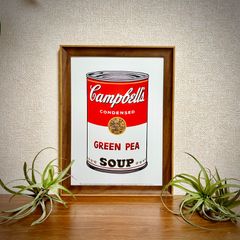 訳アリ☆アウトレット品☆新品☆額付アートポスター★絵画☆andy warhol★アンディ・ウォーホル☆アメリカンポップアート◎キャンベル☆Campbells soup can☆1