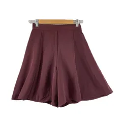 美品 E Hyphen World gallery イーハイフンワールドギャラリー キュロットパンツ 無地 春夏 SS ショートパンツ ポリエステル ワインレッド レディース【古着】【中古】【送料無料】