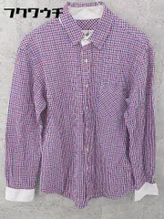 ◇ arnold palmer アーノルドパーマー 長袖 チェック シャツ サイズ2 ホワイト ブルー レッド メンズ 【中古】 【1002798892941】