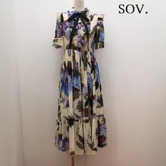 Sov. /フラワープリントボウタイワンピース Sov. / フラワープリントサテンボウタイワンピース DRESS Night