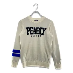 中古 レディース パーリーゲイツ PEARLY GATES セーター 0(S) ホワイト 防寒裏地付き カシミヤ クルーネック