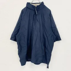 古着 used　TOMMYHILFIGER　半袖アノラックパーカー　ナイロンプルオーバー　ノームコア　レトロ　ネイビー　XLサイズ
