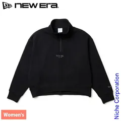 【新品】 ニューエラ  ウィメンズ スウェット ハーフジップ プルオーバー ブラック 14674706 アウトドア ウェア レディース
