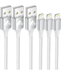 iPhone 充電ケーブル 【1M 3本セット】ライトニングケーブル MFi認証 Lightning ケーブル ナイロン編み アイフォン 充電コード 急速充電 iPhone14 13 12 11 Pro Max XR XS SE 8 7 Plus 6 5 SE