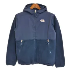 THE NORTH FACE ノースフェイス Denali デナリフーディーフリースジャケット アウトドア ネイビー(ボーイズ XL)中古 古着 U3720