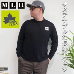 メンズ ブランド ロゴスパーク LOGOS Park Tシャツ 長袖 リサイクル天竺 M L LL プリント オフ ベージュ グリーン ネイビー ブラック オーバーサイズ ビックシルエット プリント ワンポイント レディース ユニセックス 10001711