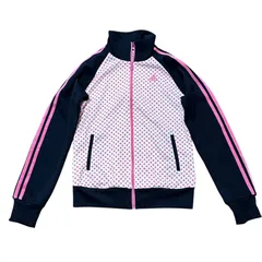 adidas 水玉 長袖ジャージ レディースS CLIMA LITE アディダス