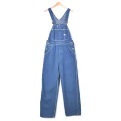 60s 70s リー USA製 ヴィンテージオーバーオール ジェルトデニム インディゴ ポケットあて布 Lee JELT DENIM M相当