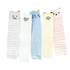 【迅速発送】MOMSMENU ベビー レッグウォーマー 夏用 綿 通気性 柔らかい 赤ちゃんレッグカバー膝当て 擦りむき防止 5足セット