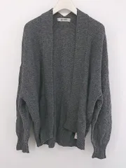 ◇ nano universe ナノ ユニバース 長袖 ニット カーディガン サイズF チャコールグレー系 レディース P  【中古】 【1209210002210】