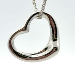 【新品仕上げ済】ティファニー 2P ダイヤモンド オープンハート ペンダント T8424 | [中古]ティファニー バイザヤード オープンハート 2Pダイヤ