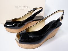 JIMMY CHOOジミーチュウ 365 PRAISE パテントレザー ウェッジソールサンダル【34】【LFWA76918】のサムネイル