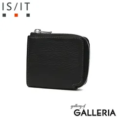 イズイット 財布 IS/IT ヒッチ L字ファスナー二つ折り財布 L字 二つ折り 小銭入れ 小さめ コンパクト 本革 レザー メンズ 974613 クロ