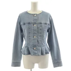 アナイ ANAYI 25SS ストレッチデニムノーカラー ジャケット デニムジャケット ジージャン Gジャン フリル 36 水色 ライトブルー 10251710040 /AN46のサムネイル
