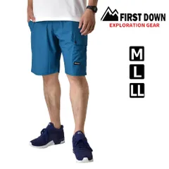 FIRST DOWN EX 《73ブルーグリーン》 新品 未使用 ファーストダウン ハーフパンツ メンズ 接触冷感 吸水速乾 UV対策 ストレッチ 水陸両用 【A6D】【メール便2】 ファッション