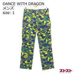✨ダンスウィズドラゴン✨ ゴルフパンツ 総柄 スカル 星条旗 サイズ2(M