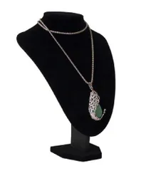 【southanshop】 ネック トルソー ネックレス ペンダント ジュエリー スタンド 展示 高さ25cm × 幅18cm (ブラック)