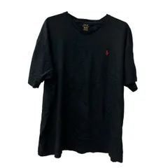POLO RALPH LAUREN 半袖 ロゴ Tシャツ 2XL ブラック ポロラルフローレン ビッグサイズ Ｖネック 古着卸 アメリカ仕入 a707-5665