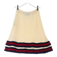 GUCCI (グッチ) 17AW WOOL KNIT SKIRT ウール ニット スカート レディース アイボリー