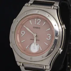 稼動 カシオ ウェーブセプター ピンク文字盤 電波ソーラー LWA-M140 レディース腕時計 OGH 2000000 NSK