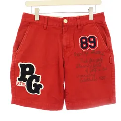 パーリーゲイツ　ゴルフストレッチパンツ　ハーフパンツ　ゴルフウェア　ワッペン PEARLY GATES パーリーゲイツ ハーフパンツ 白×ネイビー