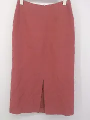 ◇ BEAUTY & YOUTH UNITED ARROWS 膝下丈 ナロー スカート サイズS オレンジ系 レッド系 レディース P  【1301260015582】