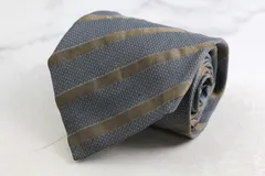 エンポリオ・アルマーニ ブランドネクタイ ストライプ柄 ドット シルク イタリア製 PO メンズ ネイビー Emporio Armani 【中古】