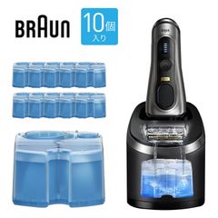 BRAUN CCR10 シェーバー専用 洗浄液 10個入 カートリッジ 交換用 洗浄 除菌 アルコール メンテナンス シェーバー シェービング ブラウン (10)