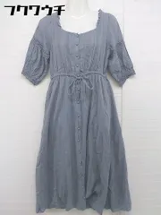 ◇ ◎ one after another NICE CLAUP ペチコート付き 半袖 ロング ワンピース サイズF グレー系 レディース  【中古】 【1108050004203】