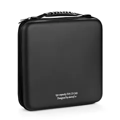 LIOVODE 192枚収納 CDケースポータブルEVA blu-ray ディスク収納ケース 大容量 DVD/VCD 収納 (192枚, ブラック192) 1