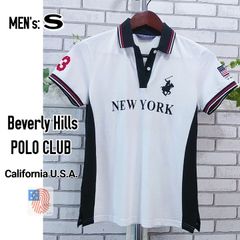 S■インポート ポロシャツ■USA POLO CLUB ポロクラブ■03・ホワイト × ブラック