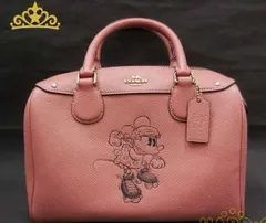 COACH × ディズニー 2WAY ショルダーバッグ ミニーマウス コラボ レディース ハンドバッグ コーチ