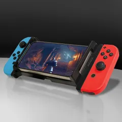 新品 Joy-Con用スマートフォンマウントパーツ スマホとSwitchのコントローラーを取り付けてスマホゲームを操作 スマホ5.5～6.7インチ対応（高さ13.5cm-16.5cm） 原神 MCO フォートナイト マインクラフト 荒野行動プレイ 可能 ミヨシ