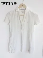 ◇ TOMMY HILFIGER トミーヒルフィガー 半袖 ポロシャツ サイズXS ホワイト レディース  【1002800336470】