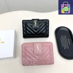 【今日特価】YSL Saint Laurent サン・ローラン ミニ財布シリーズ 頭層の小羊皮を使用