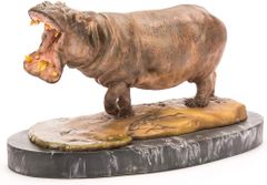 Memory Museum × Paleocraft 1/15 サイズ カバ 動物 野生動物 リアル フィギュア PVC プラモデル おもちゃ 模型 動物好き 誕生日 プレゼント オリジナル 塗装済 完成品 28cm級 台座付き