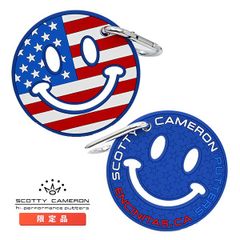 スコッティキャメロン ラバー パッティングディスク ハッピーフェイス スマイリー USA バッグタグ カラビナ付き 限定 Scotty Cameron Smiley