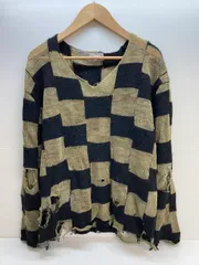 【現状渡し品】COMME des GARCONS HOMME コムデギャルソンオム HN-100190 90S 田中オム パッチワークニット リネン ウール 【140-250928-AS-12-min】