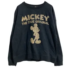 Disney キャラクタースウェット トレーナー レディース M ブラック ラメ プルオーバー 裏起毛 古着卸 アメリカ仕入 a701-6490のサムネイル