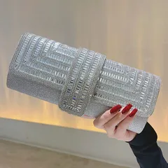 パーティーバッグ 結婚式 黒 シルバー クラッチ 結婚式 バッグ レディース 3way  パーティバッグ クラッチバッグ 総ビーズ ラインストーン きらきら 40代 50代 女性 1259