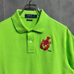 2000s POLO RALPH LAUREN ワンポイントロブスター ポロシャツ　ライトグリーン