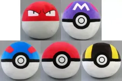 【中古】ぬいぐるみ 全5種セット めちゃもふぐっとぬいぐるみ～ビリリダマ・モンスターボール・スーパーボール・ハイパーボール・マスターボール～ 「ポケットモンスター」