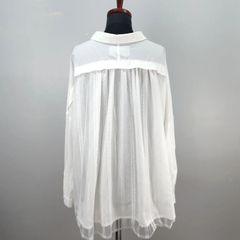 Noela 配色カラーブラウス ホワイト 美品 匿名配送 黒襟 - メルカリ
