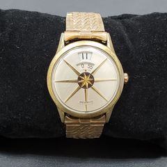 【EL5】BENRUS ベンラス　ジャンピングアワー　手巻き　10KRGP　PAT.2302.340　稼働品　MK9845