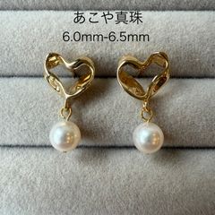 ジュエリーツツミ K18 パールピアス 天使の羽 フックピアス ゴールド